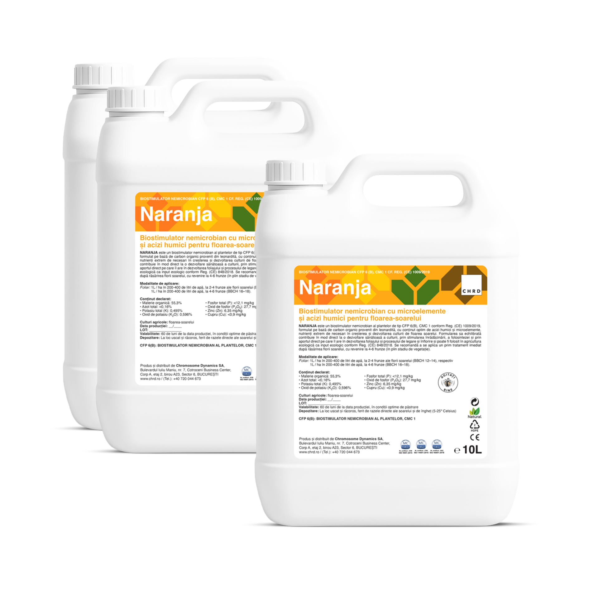 (2+1 GRATIS) NARANJA, Biostimulator nemicrobian pentru cultura de floarea-soarelui