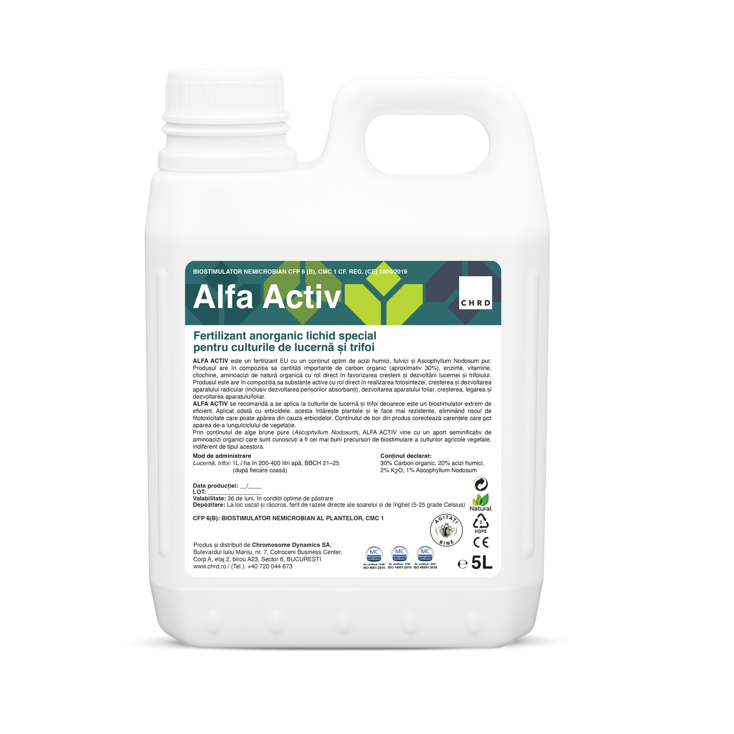 ALFA ACTIV, Fertilizant anorganic lichid pentru lucernă și trifoi