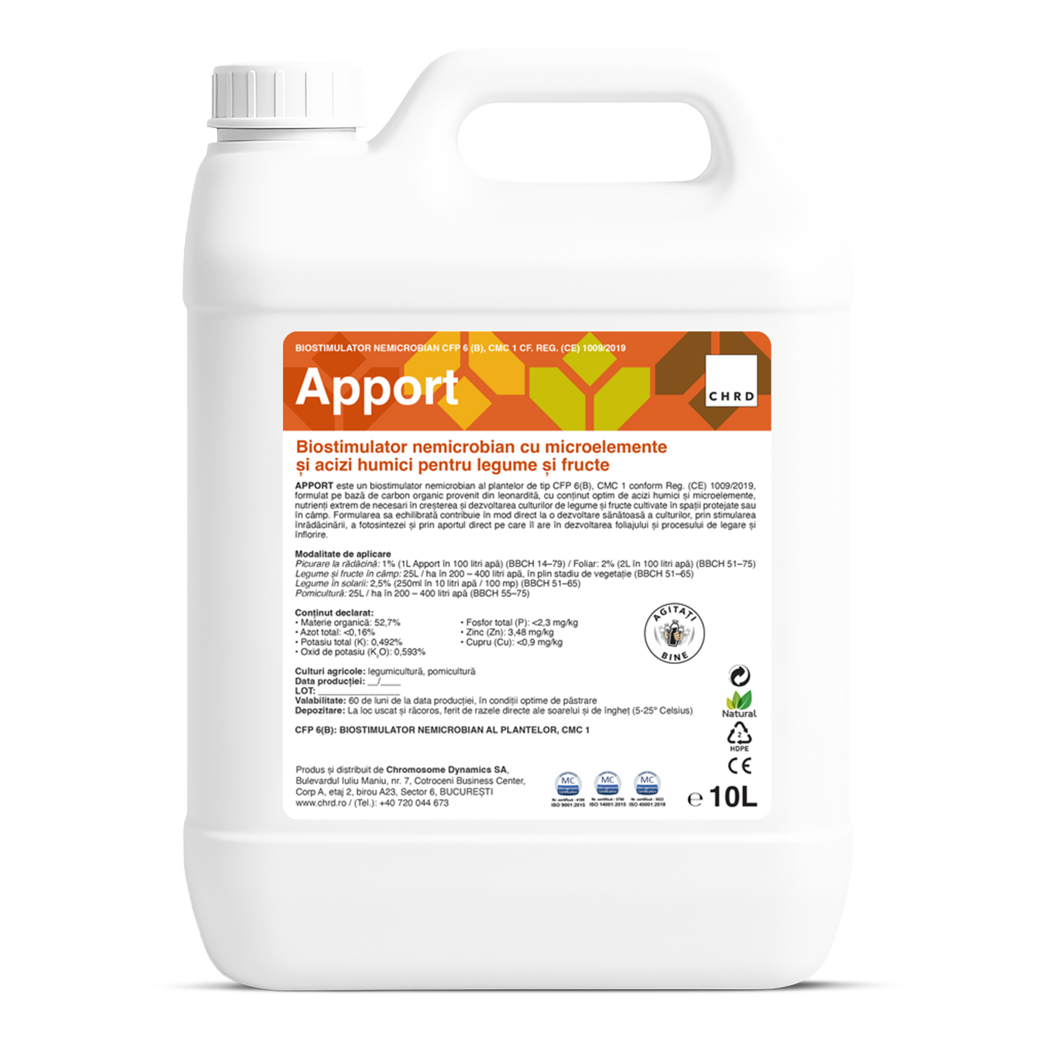 APPORT, Biostimulator nemicrobian pentru legume și fructe