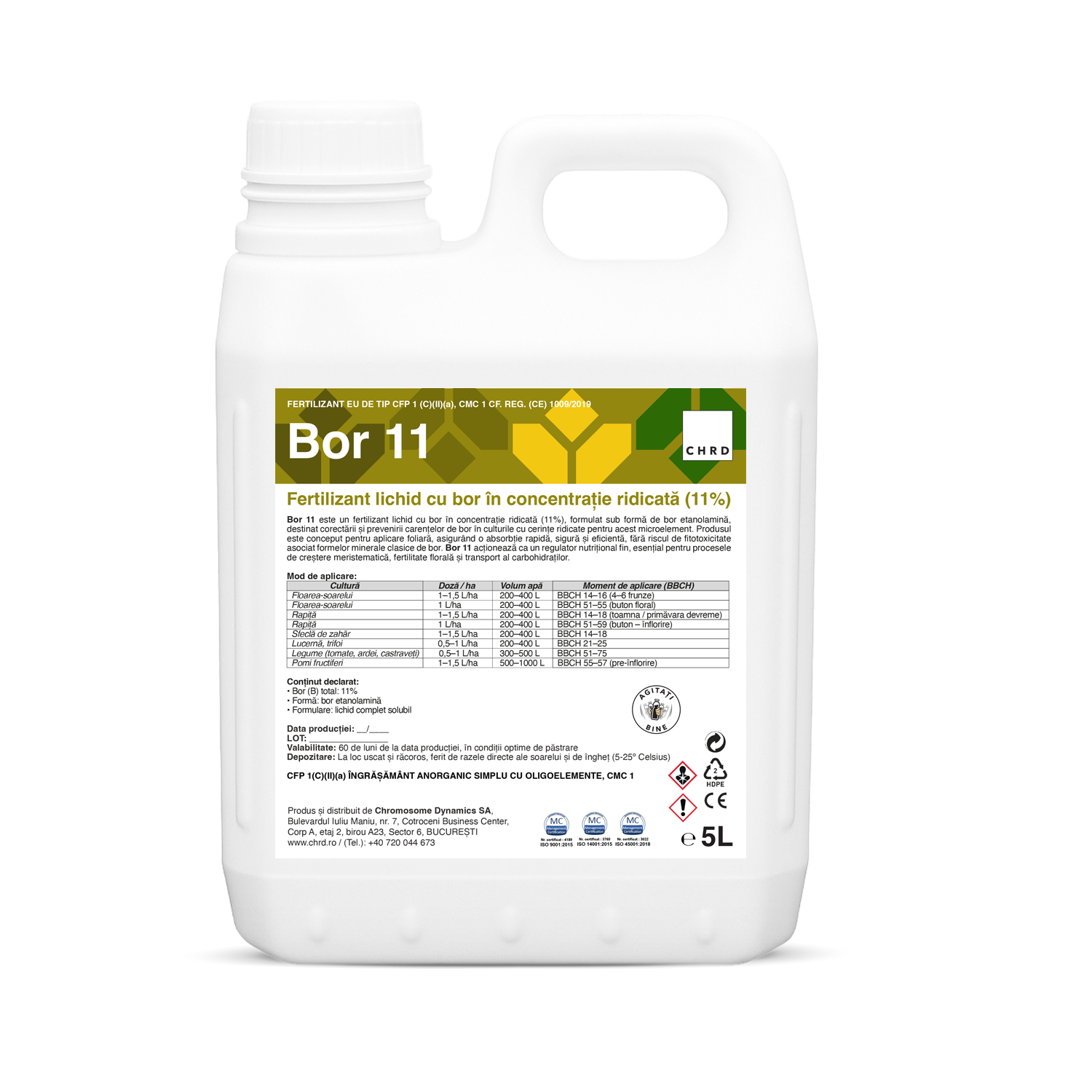 BOR 11, Fertilizant lichid cu bor 11%