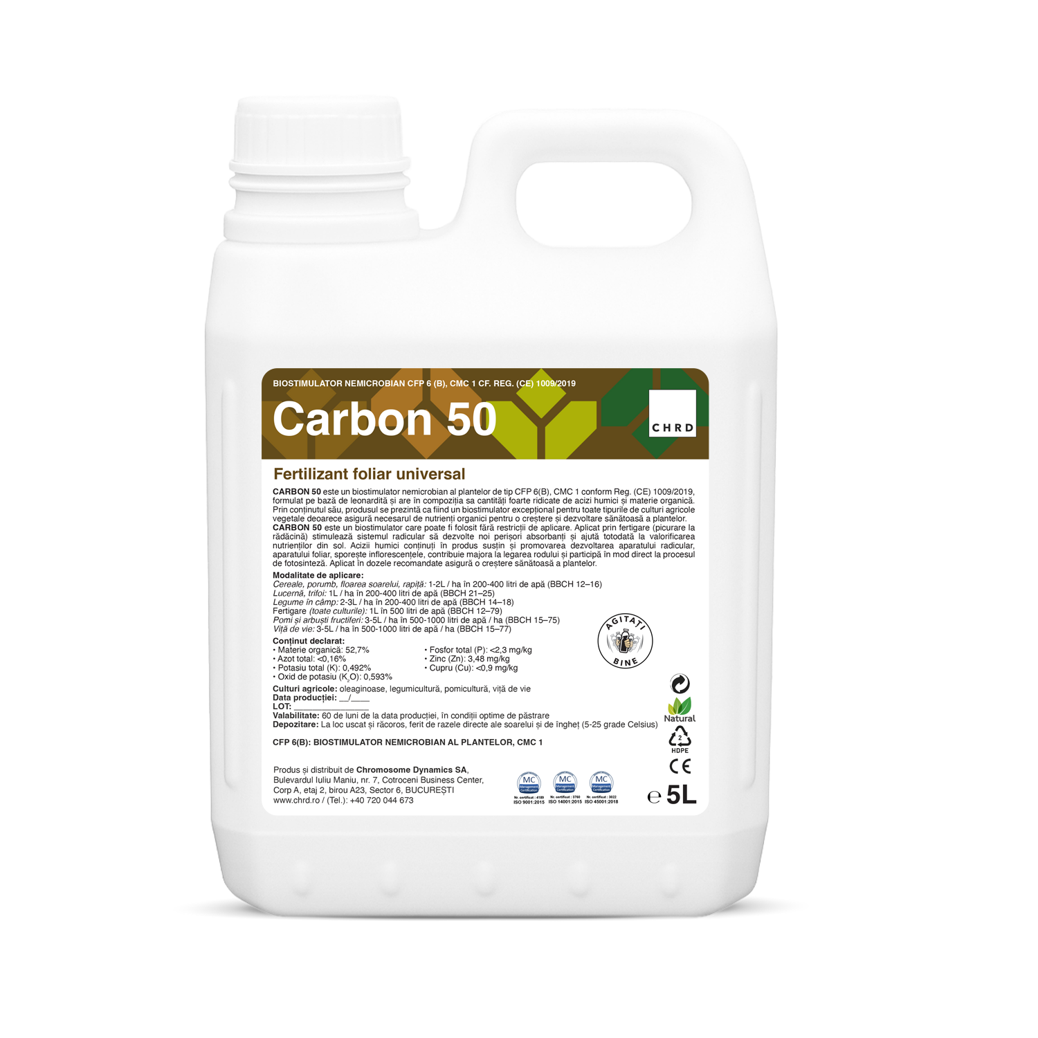 CARBON 50, Biostimulator nemicrobian universal