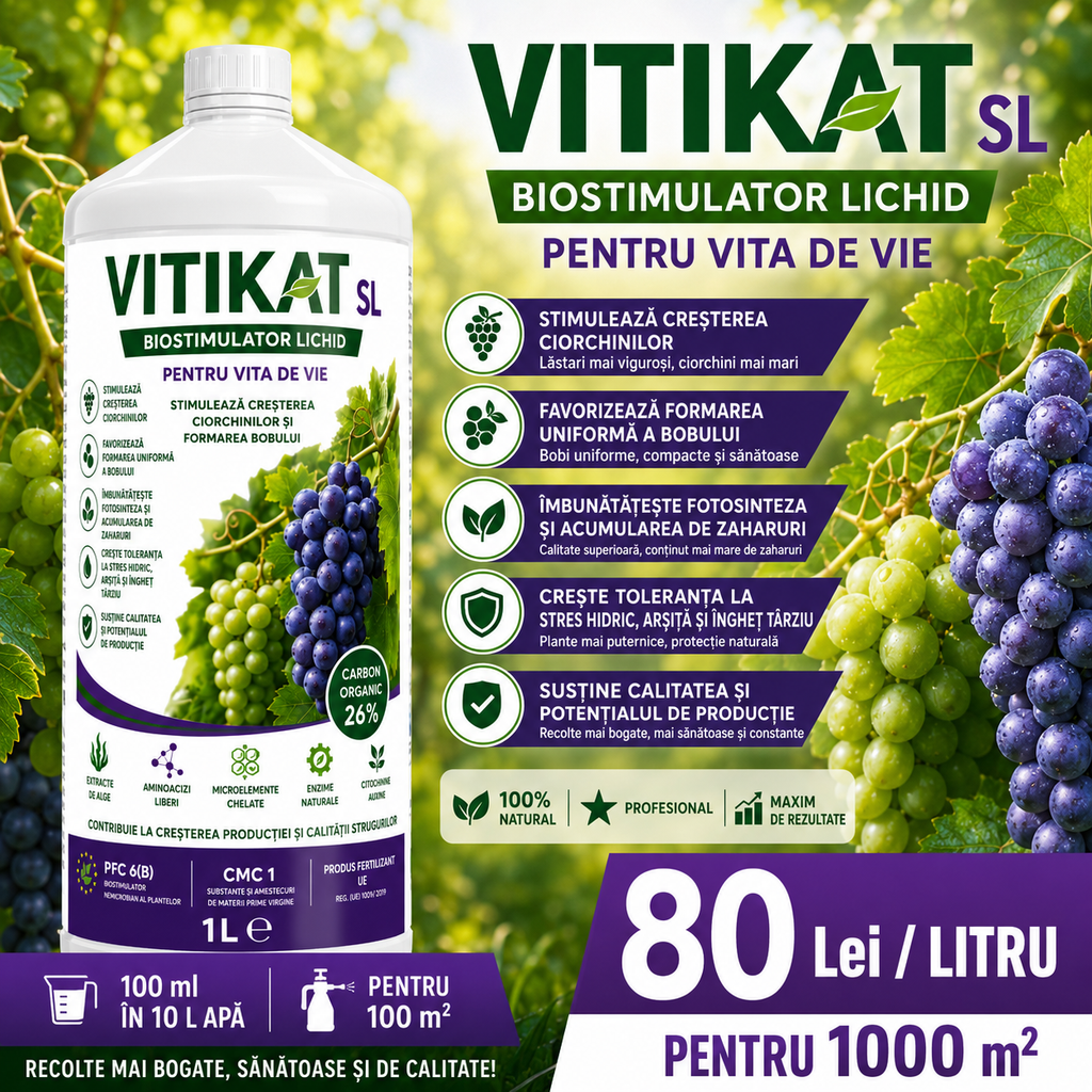 VITIKAT SL, Biostimulator lichid pentru vița-de-vie