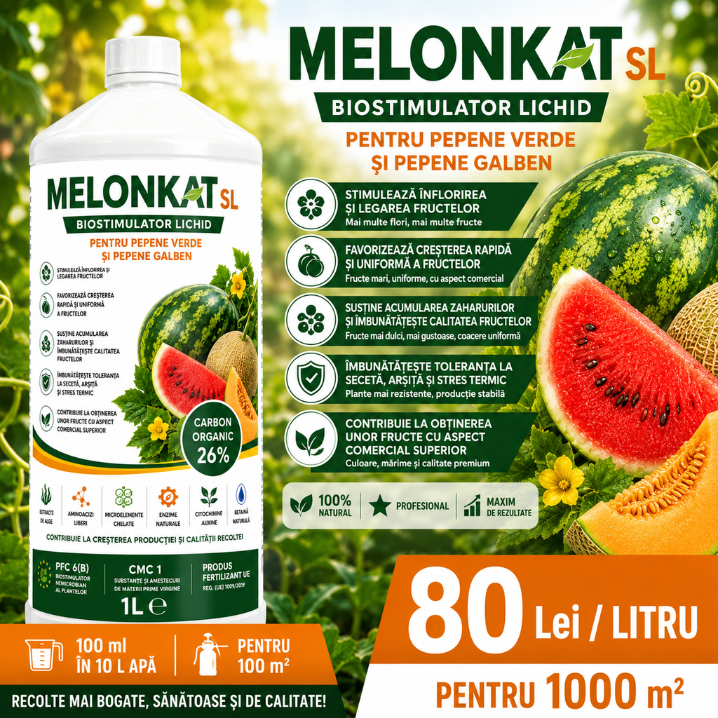 MELONKAT SL, Biostimulator lichid pentru pepene verde și pepene galben