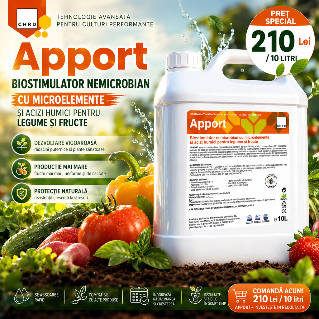 APPORT, Biostimulator nemicrobian pentru legume și fructe