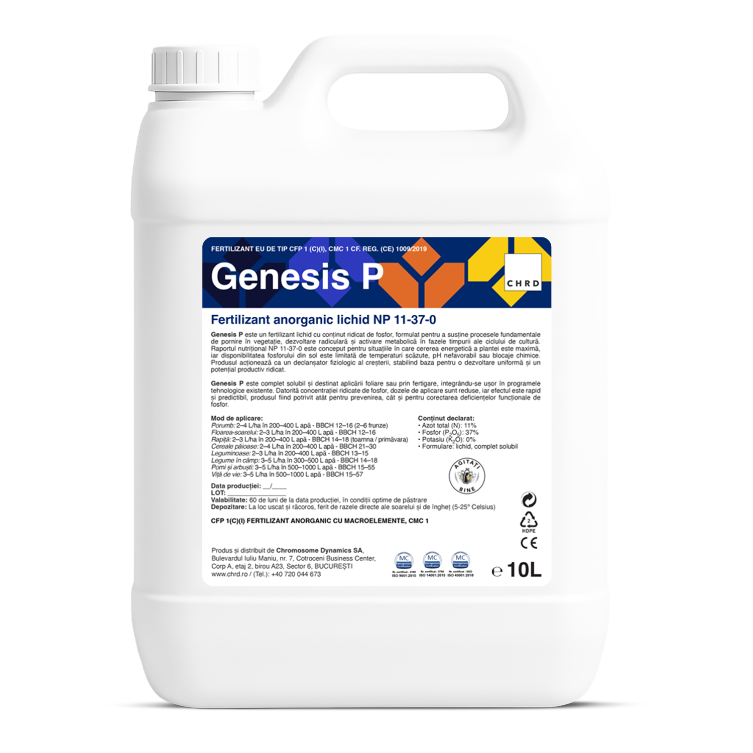 GENESIS P, Fertilizant lichid NP 11-37-0