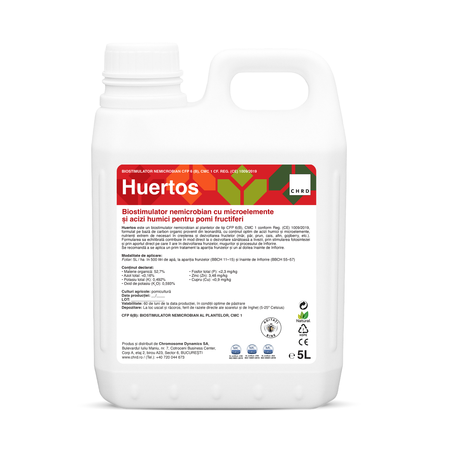 HUERTOS, Biostimulator nemicrobian pentru pomi fructiferi