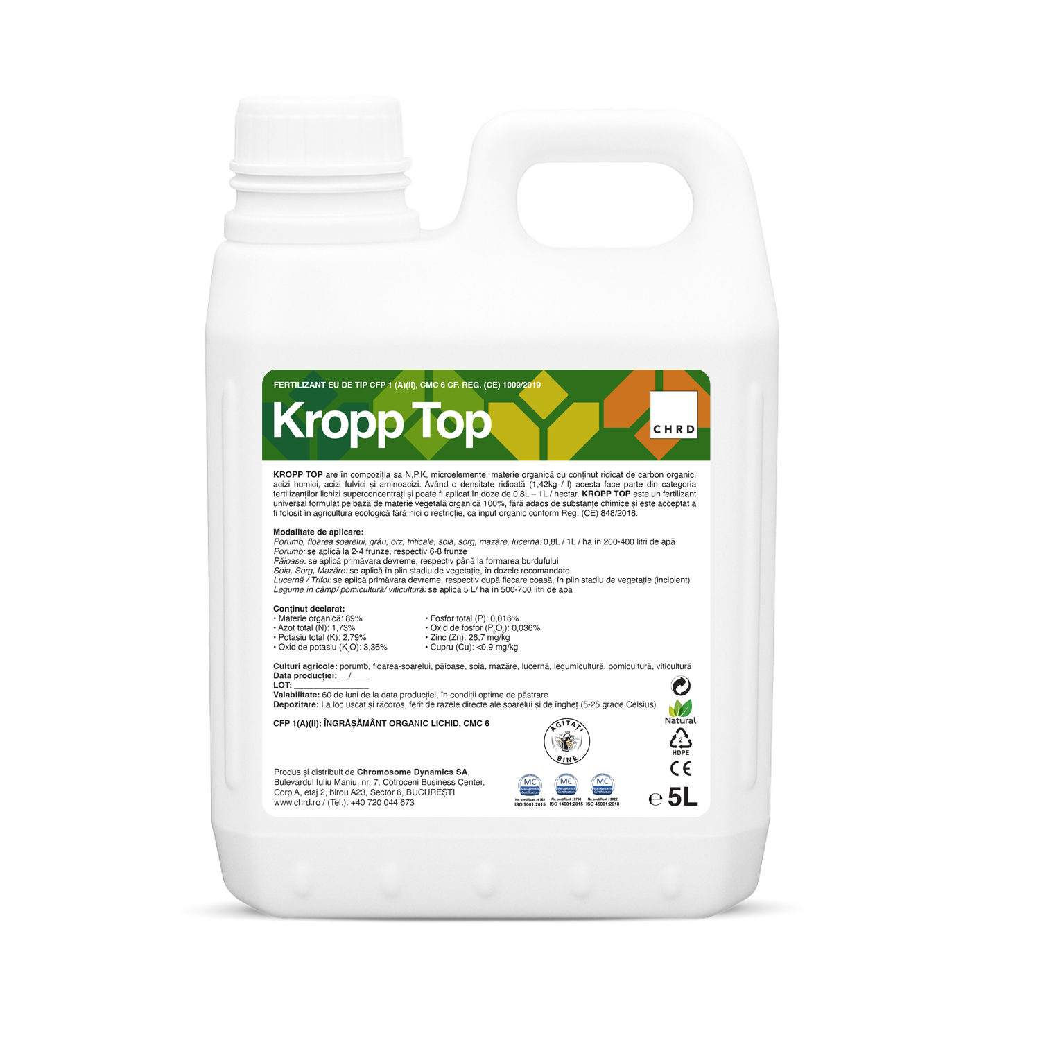 KROPP TOP, Fertilizant lichid universal