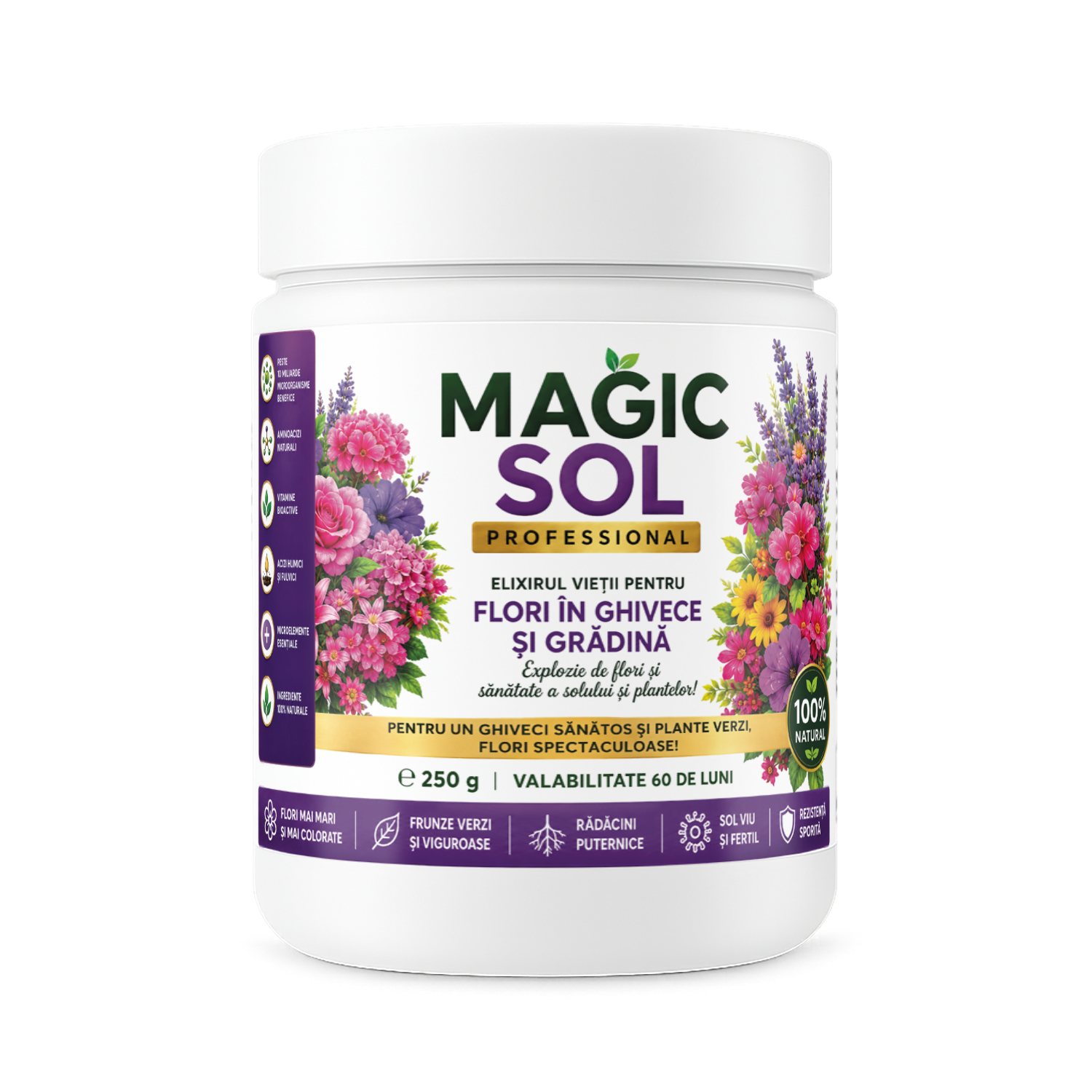 MAGIC SOL PROFESSIONAL, Biostimulator microbian pentru plante de ghiveci și grădină