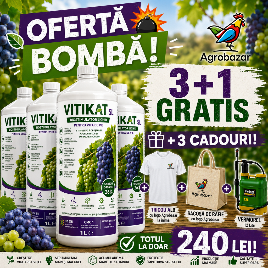(3+1 GRATIS) VITIKAT SL, Biostimulator lichid pentru vița-de-vie
